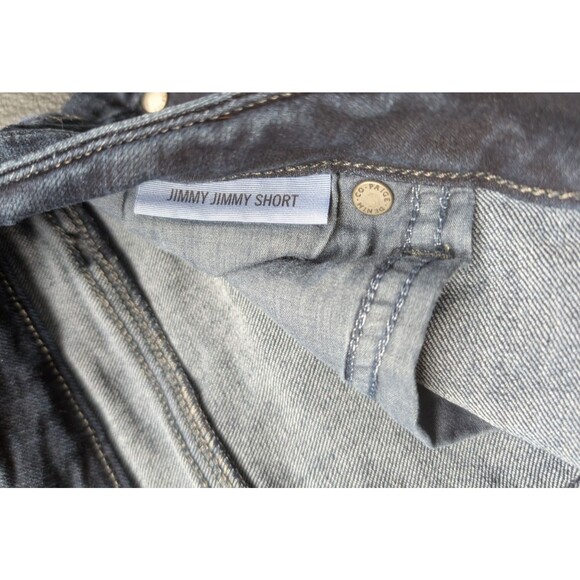 PAIGE Women Short Jimmy Jimmy Dark Wash Cuffed Denim Mid Rise Size 28 - Picture 9 of 10
